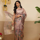 Digital Printed Lightweigth Crush Tissue Silk Saree With Unstitched Blouse Piece