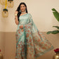 Digital Printed Lightweigth Crush Tissue Silk Saree With Unstitched Blouse Piece