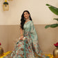 Digital Printed Lightweigth Crush Tissue Silk Saree With Unstitched Blouse Piece