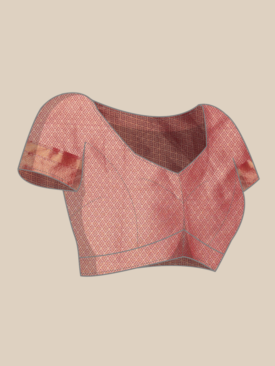 Kanjeevaram Pattu Zari Woven Border Floral Printed Saree