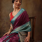 Kanjeevaram Pattu Zari Woven Border Floral Printed Saree