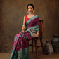 Kanjeevaram Pattu Zari Woven Border Floral Printed Saree