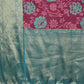 Kanjeevaram Pattu Zari Woven Border Floral Printed Saree