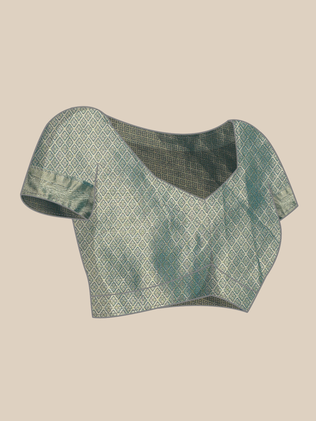 Kanjeevaram Pattu Zari Woven Border Floral Printed Saree