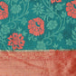 Kanjeevaram Pattu Zari Woven Border Floral Printed Saree