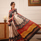 Traditional Women's Kotha Silk Bengali Style Digital Printed Saree