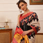 Traditional Women's Kotha Silk Bengali Style Digital Printed Saree
