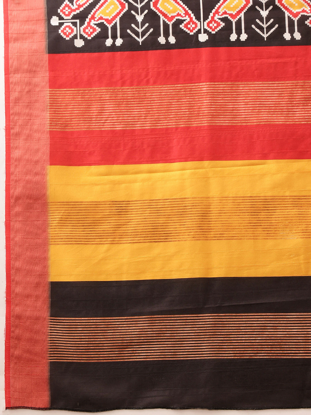 Traditional Women's Kotha Silk Bengali Style Digital Printed Saree