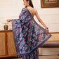Traditional Women's Kotha Silk Bengali Style Digital Printed Saree