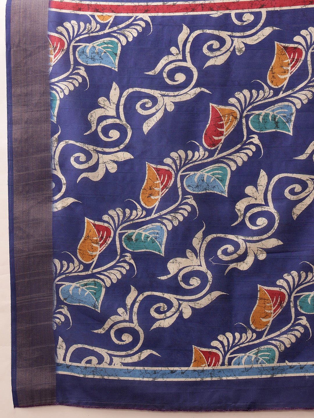 Traditional Women's Kotha Silk Bengali Style Digital Printed Saree