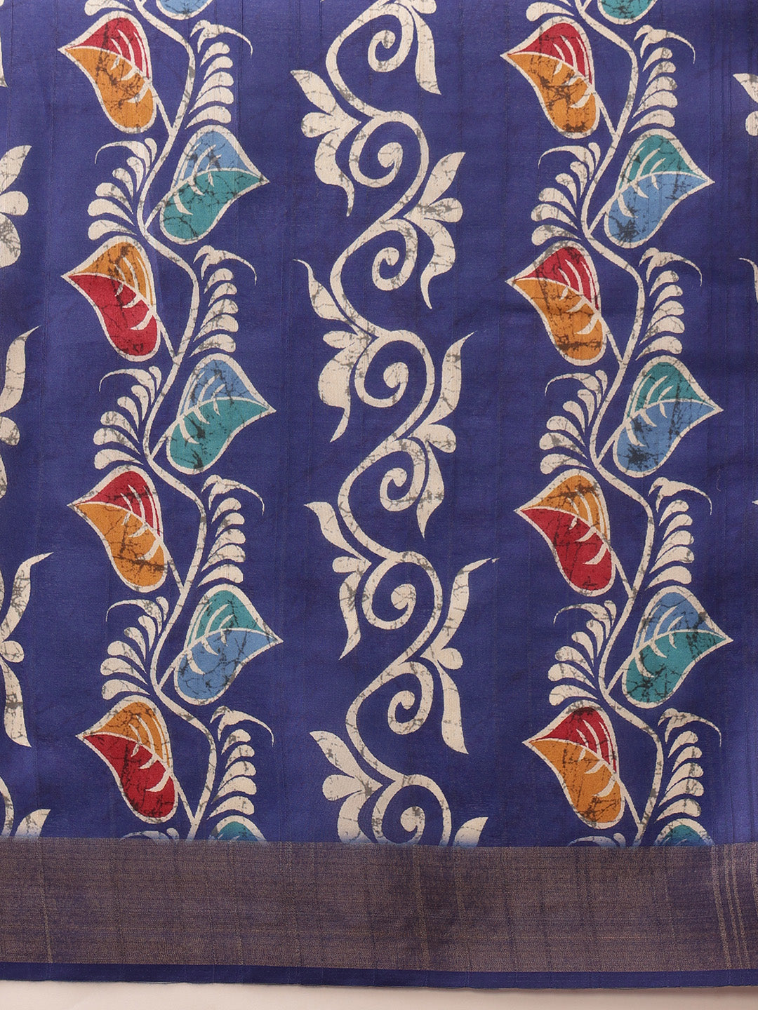 Traditional Women's Kotha Silk Bengali Style Digital Printed Saree