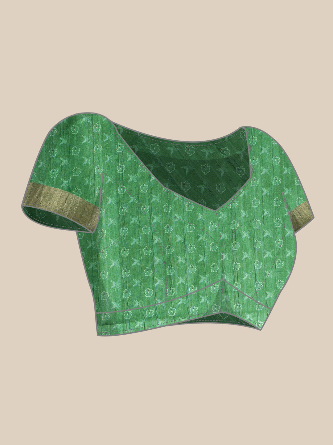 Traditional Women's Kotha Silk Bengali Style Digital Printed Saree