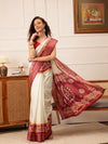 Traditional Women's Kotha Silk Bengali Style Digital Printed Saree