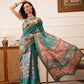 Traditional Women's Kotha Silk Bengali Style Digital Printed Saree
