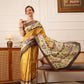 Traditional Women's Kotha Silk Bengali Style Digital Printed Saree