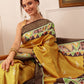 Traditional Women's Kotha Silk Bengali Style Digital Printed Saree