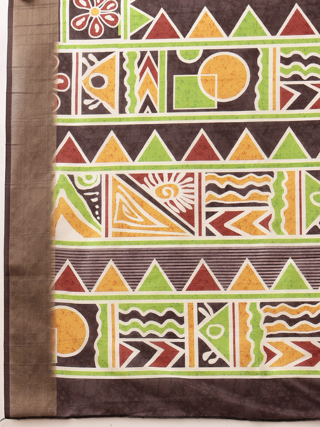 Traditional Women's Kotha Silk Bengali Style Digital Printed Saree