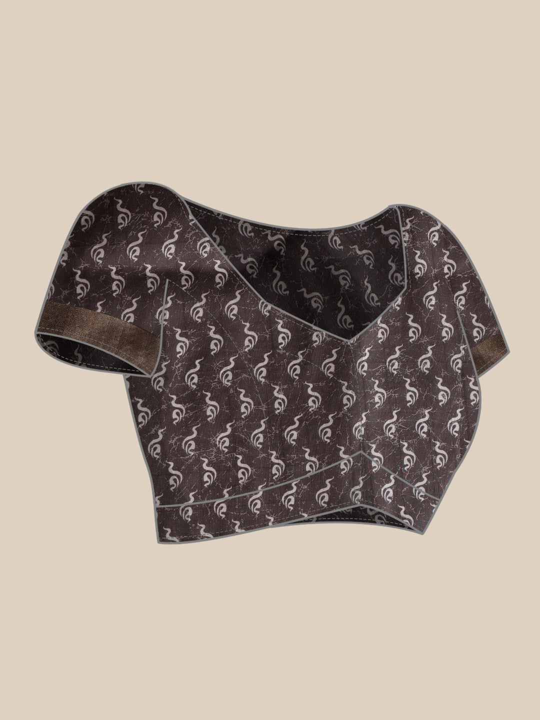 Traditional Women's Kotha Silk Bengali Style Digital Printed Saree