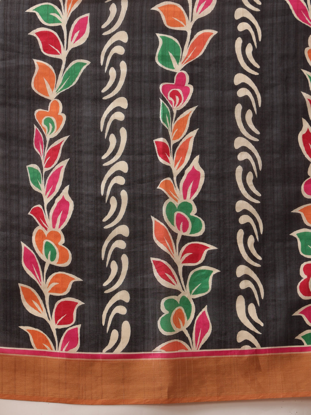 Women's Kotha Silk Bengali Style Digital Printed Saree