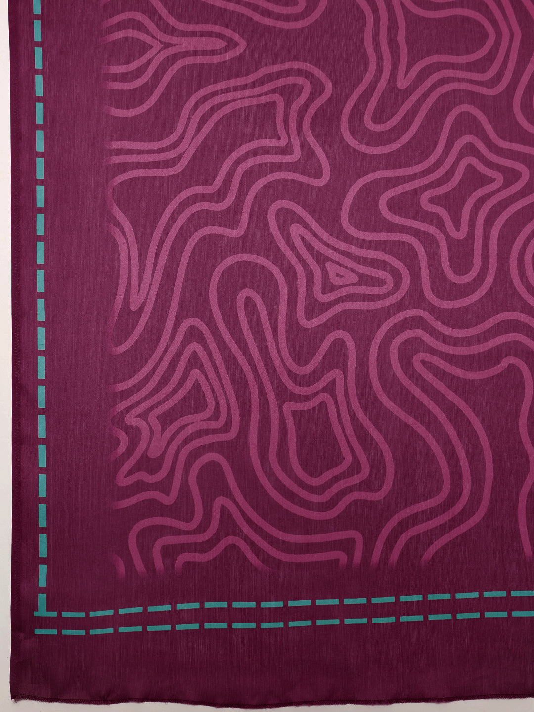 Violet Color Abstract Printed Satin Saree