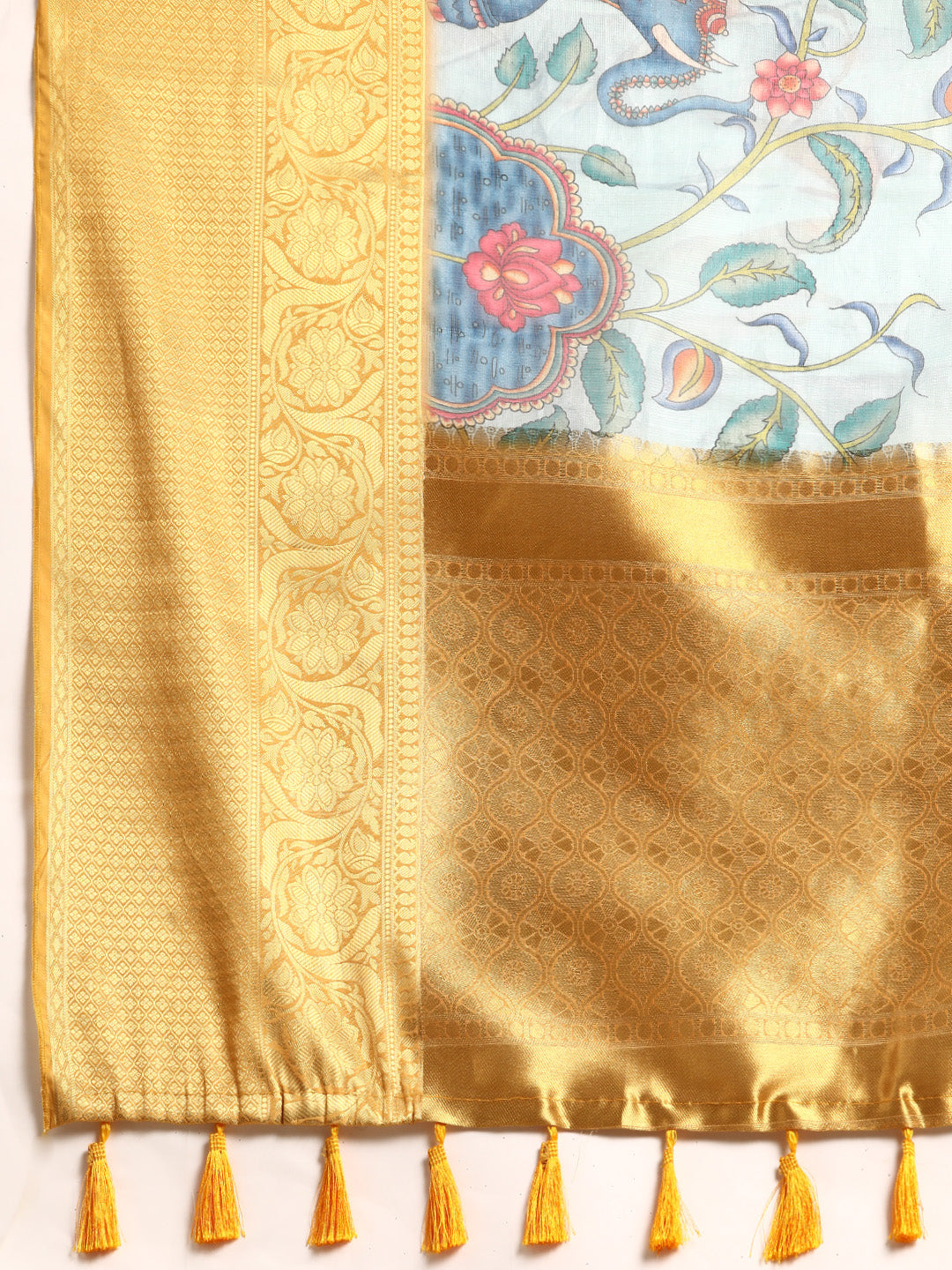 Women's Pichwai Muga Silk Digital Print Saree