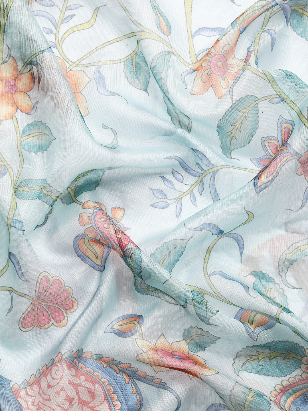 Women's Pichwai Muga Silk Digital Print Saree