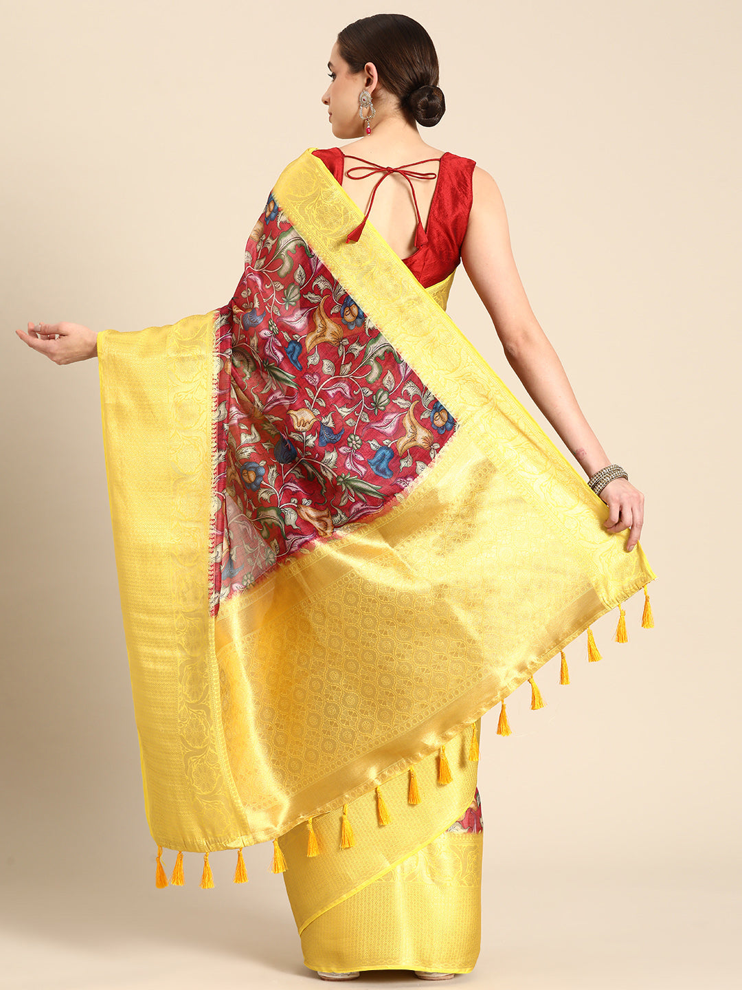 Women's Pichwai Muga Silk Digital Print Saree