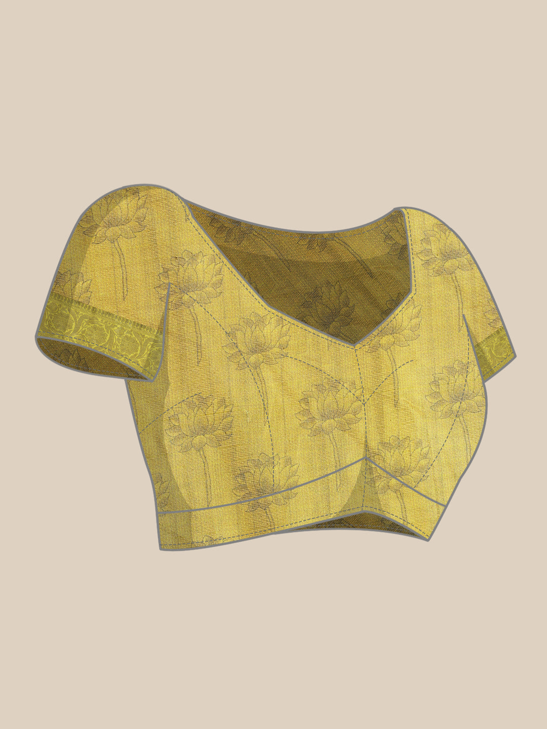 Women's Pichwai Muga Silk Digital Print Saree