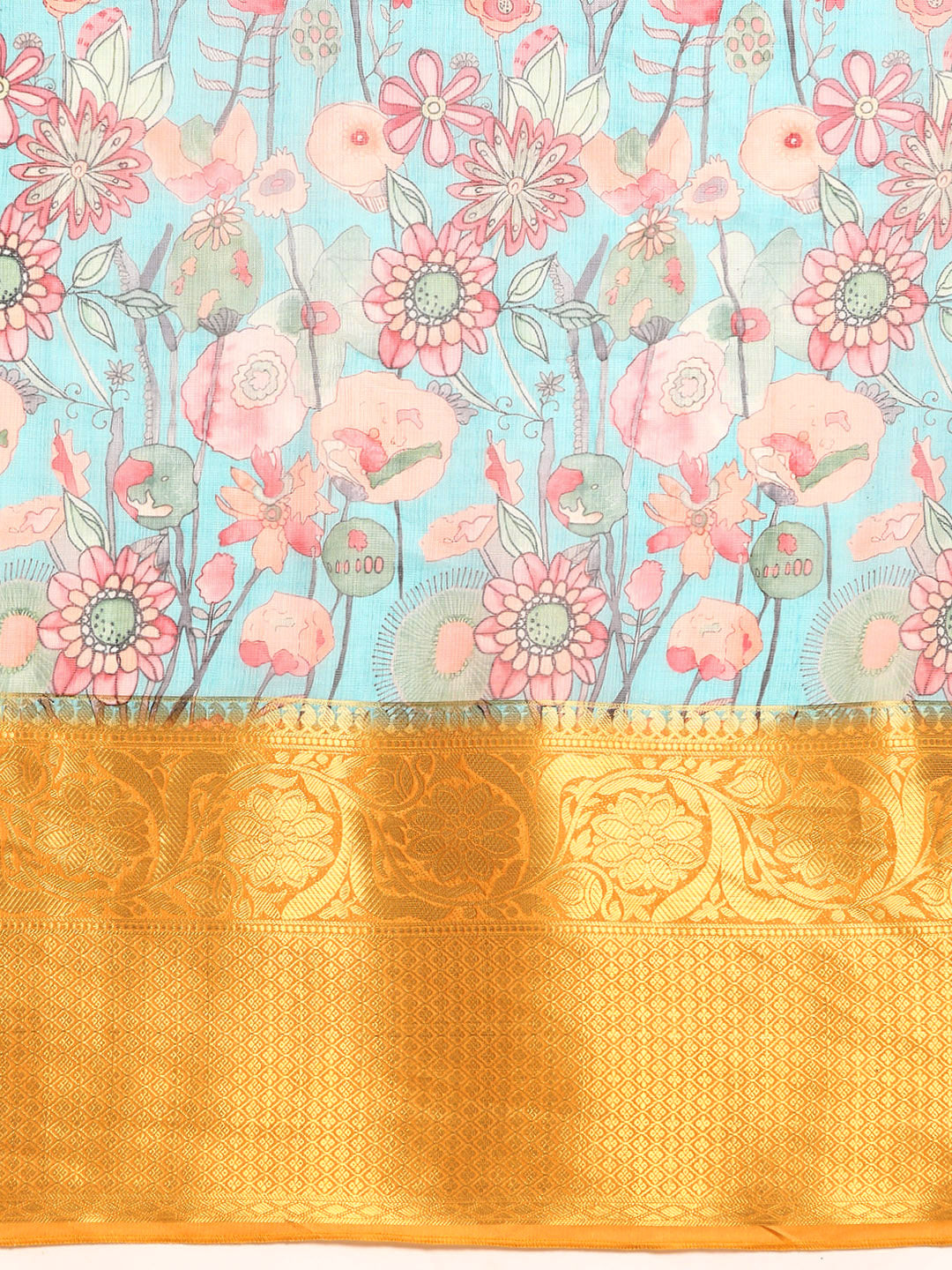 Women's Pichwai Muga Silk Digital Print Saree