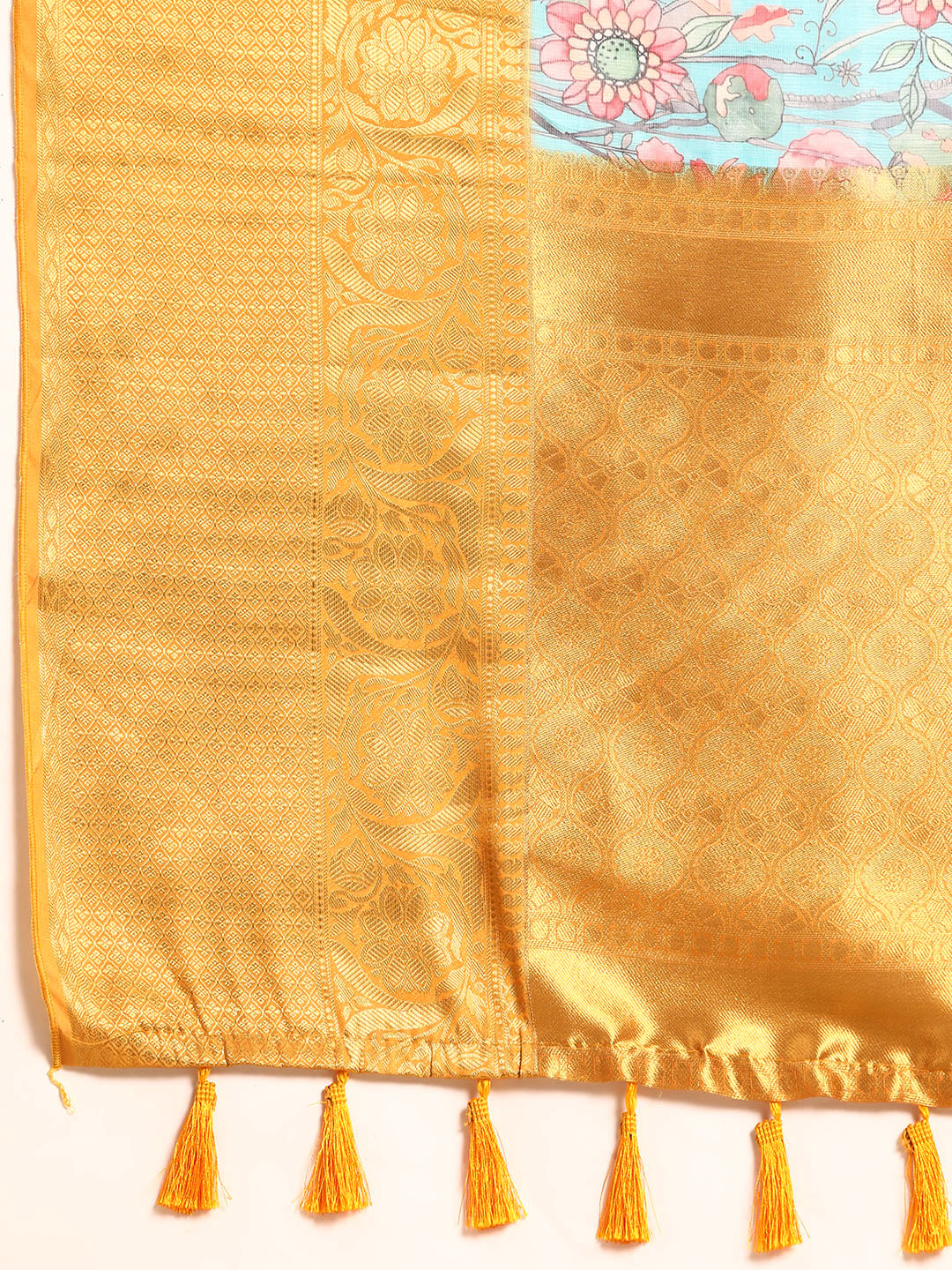 Women's Pichwai Muga Silk Digital Print Saree