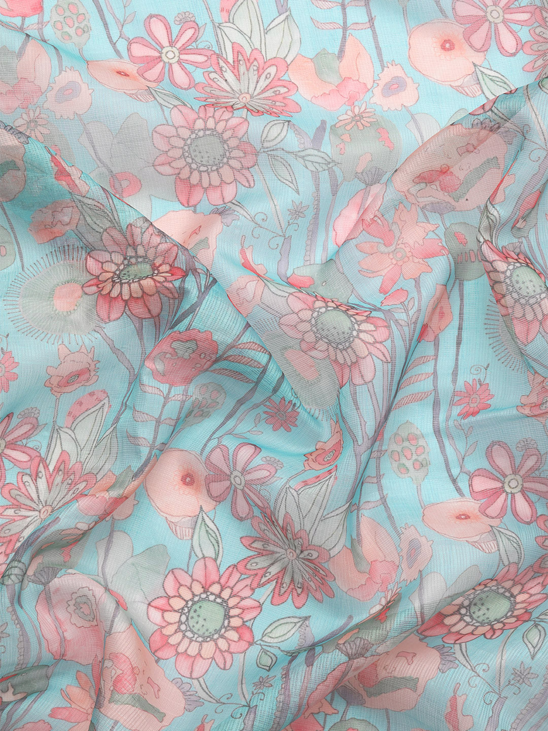 Women's Pichwai Muga Silk Digital Print Saree