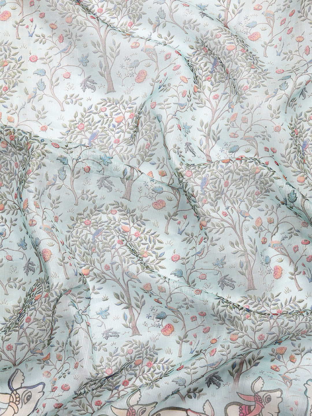 Women's Pichwai Muga Silk Digital Print Saree