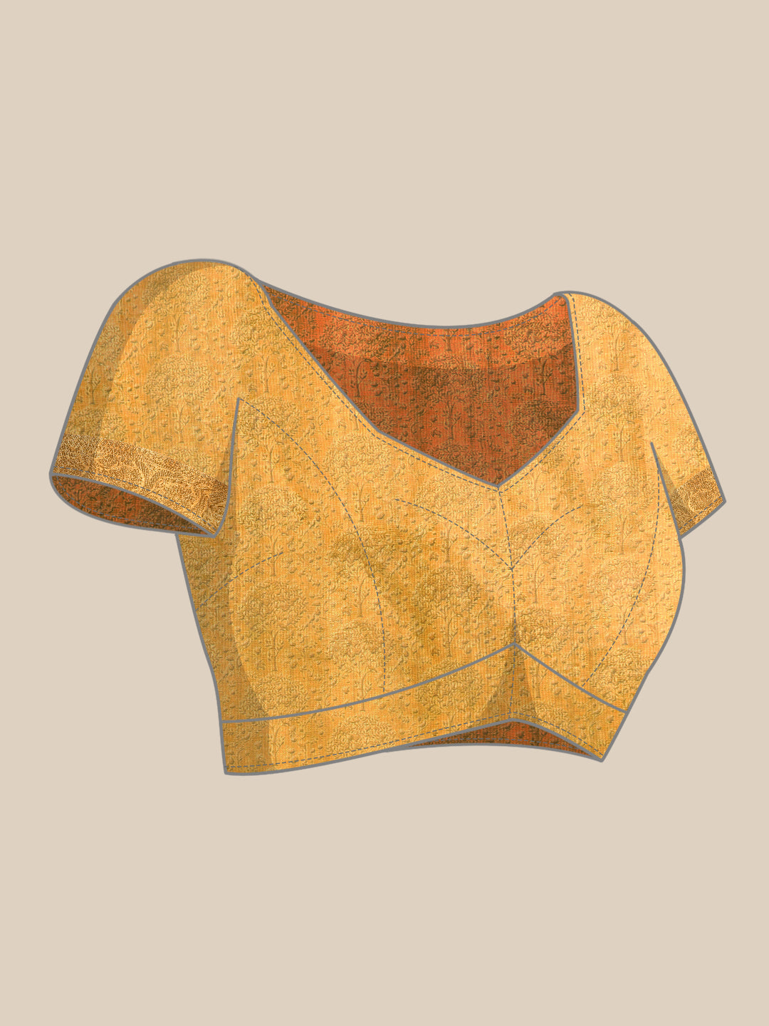 Women's Pichwai Muga Silk Digital Print Saree