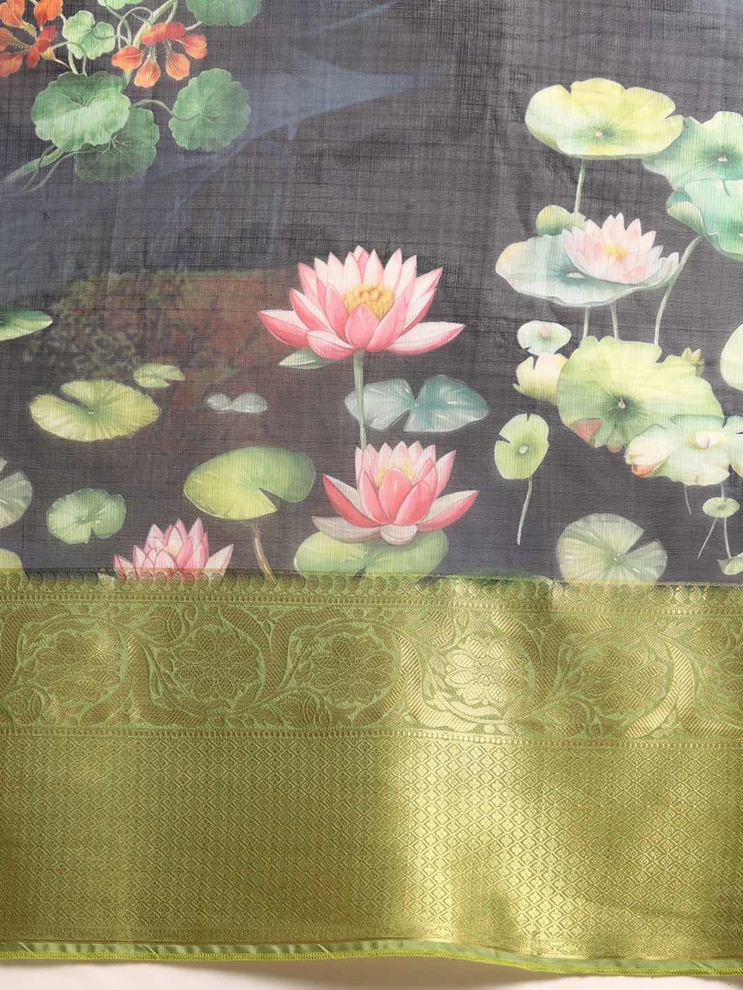 Women's Pichwai Muga Silk Digital Print Saree