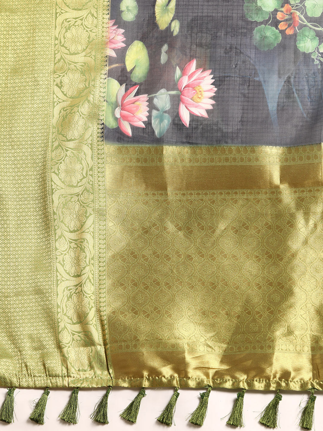 Women's Pichwai Muga Silk Digital Print Saree