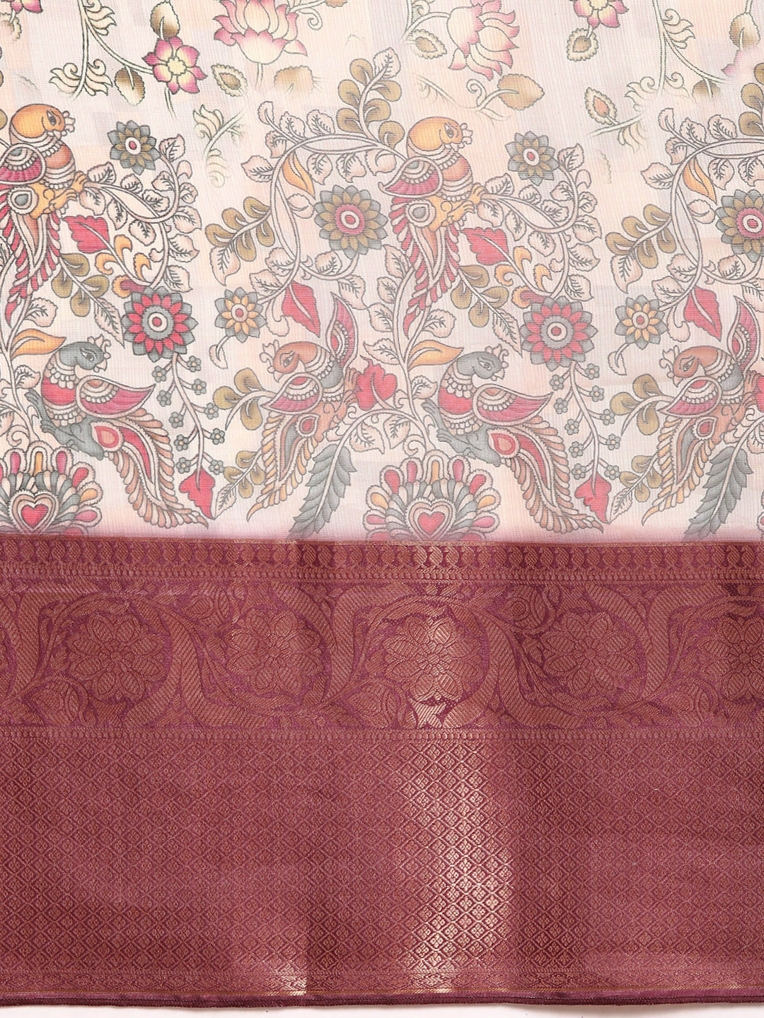 Women's Pichwai Muga Silk Digital Print Saree