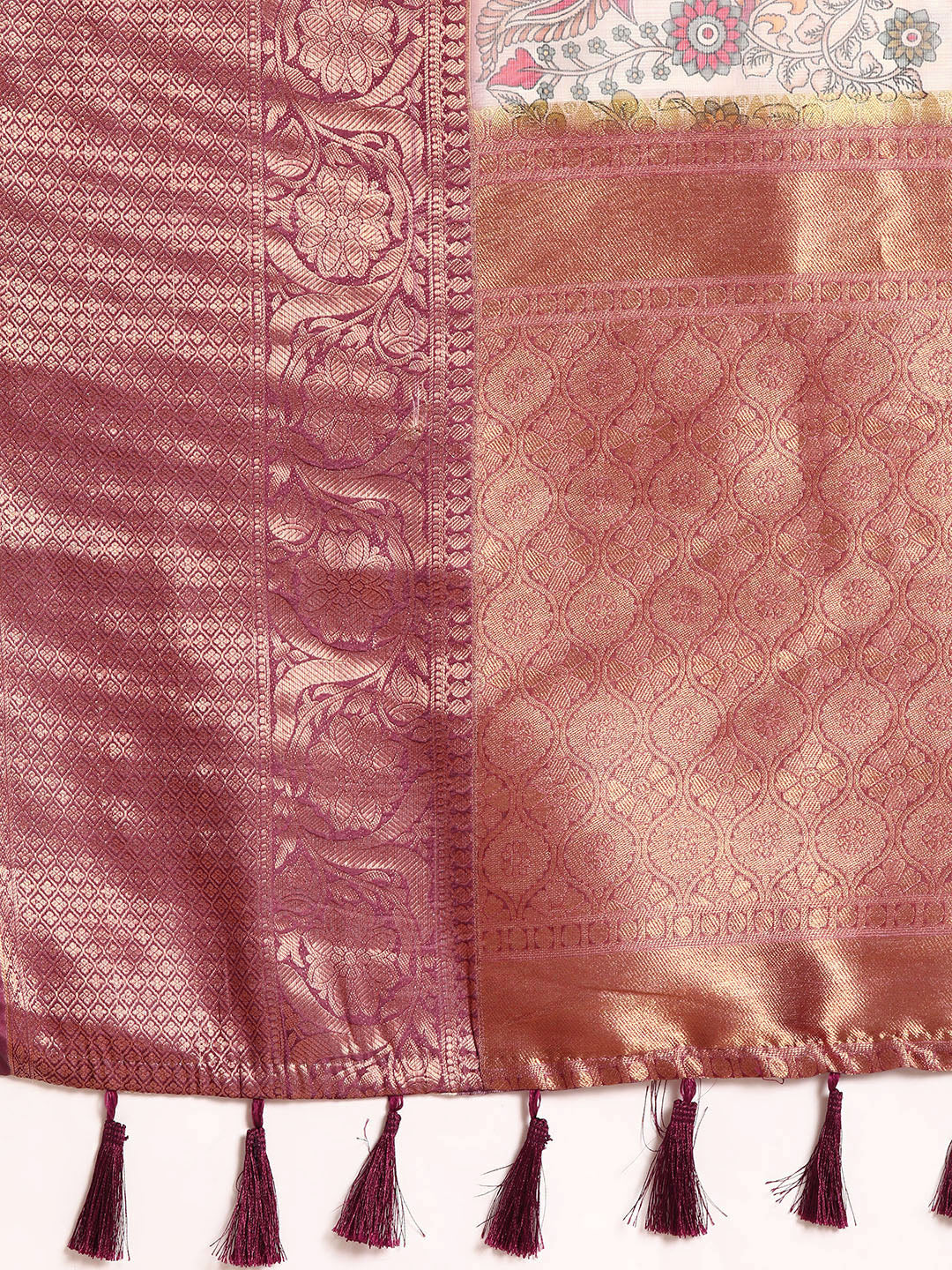 Women's Pichwai Muga Silk Digital Print Saree