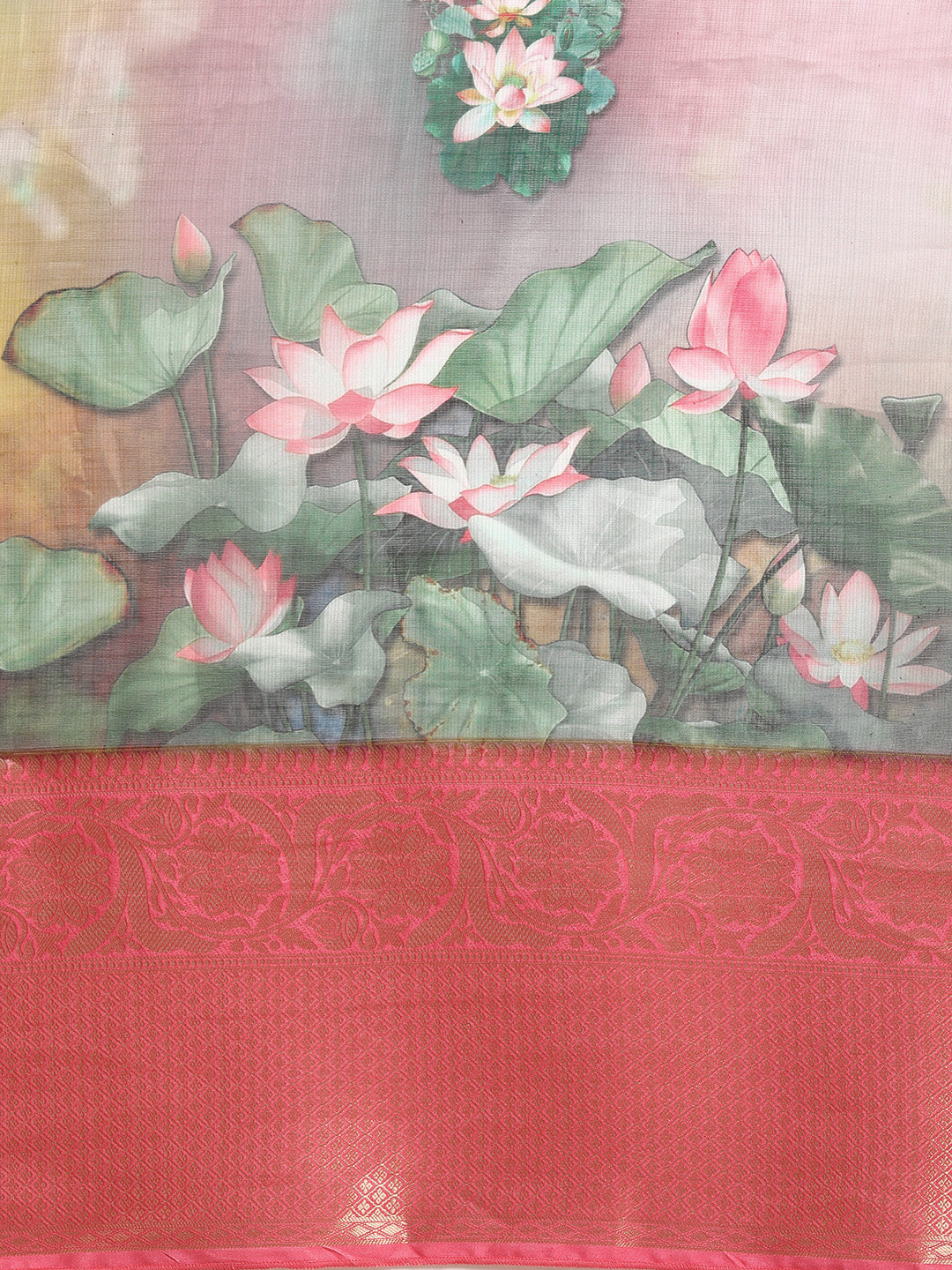 Women's Pichwai Muga Silk Digital Print Saree