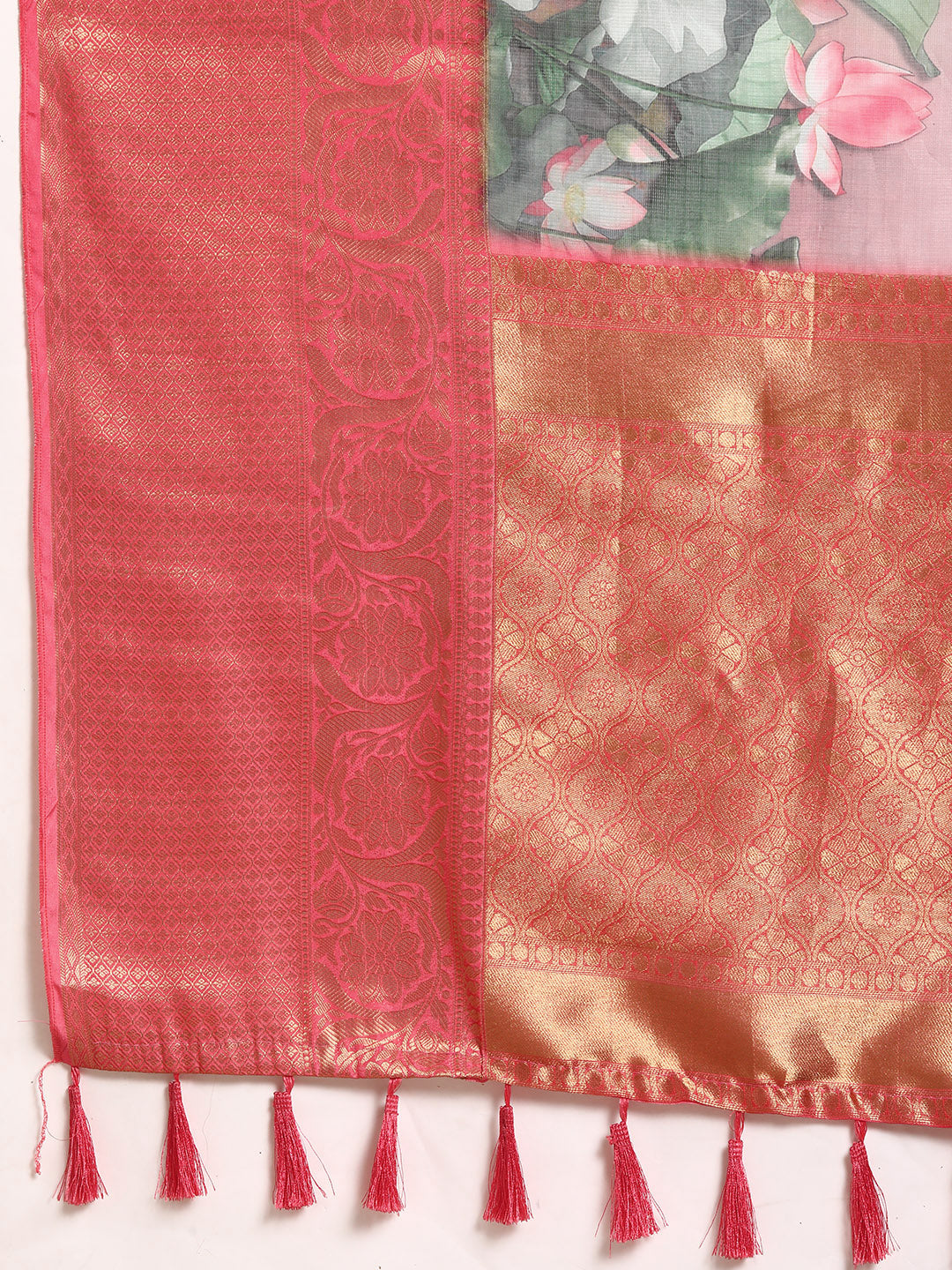 Women's Pichwai Muga Silk Digital Print Saree