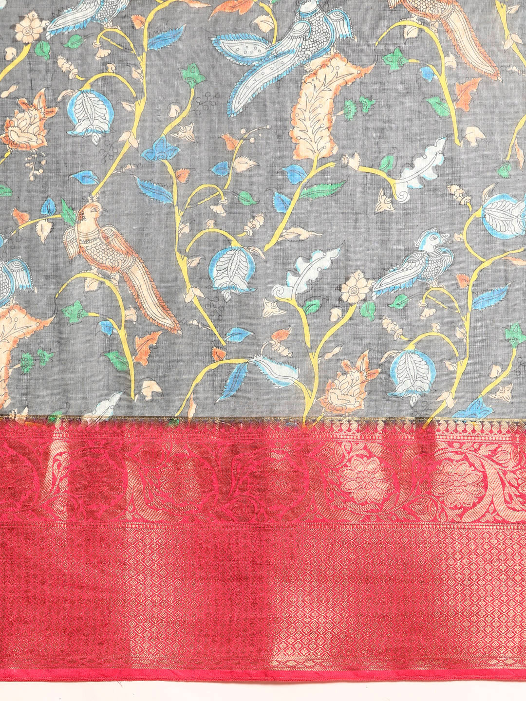 Women's Pichwai Muga Silk Digital Print Saree