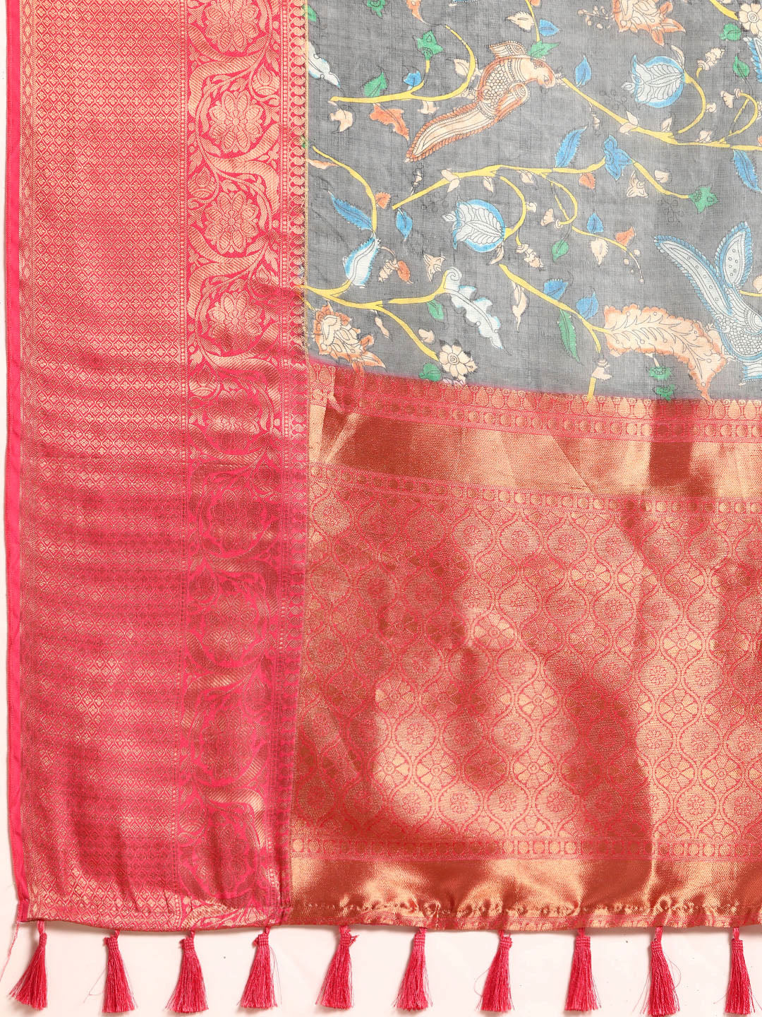 Women's Pichwai Muga Silk Digital Print Saree