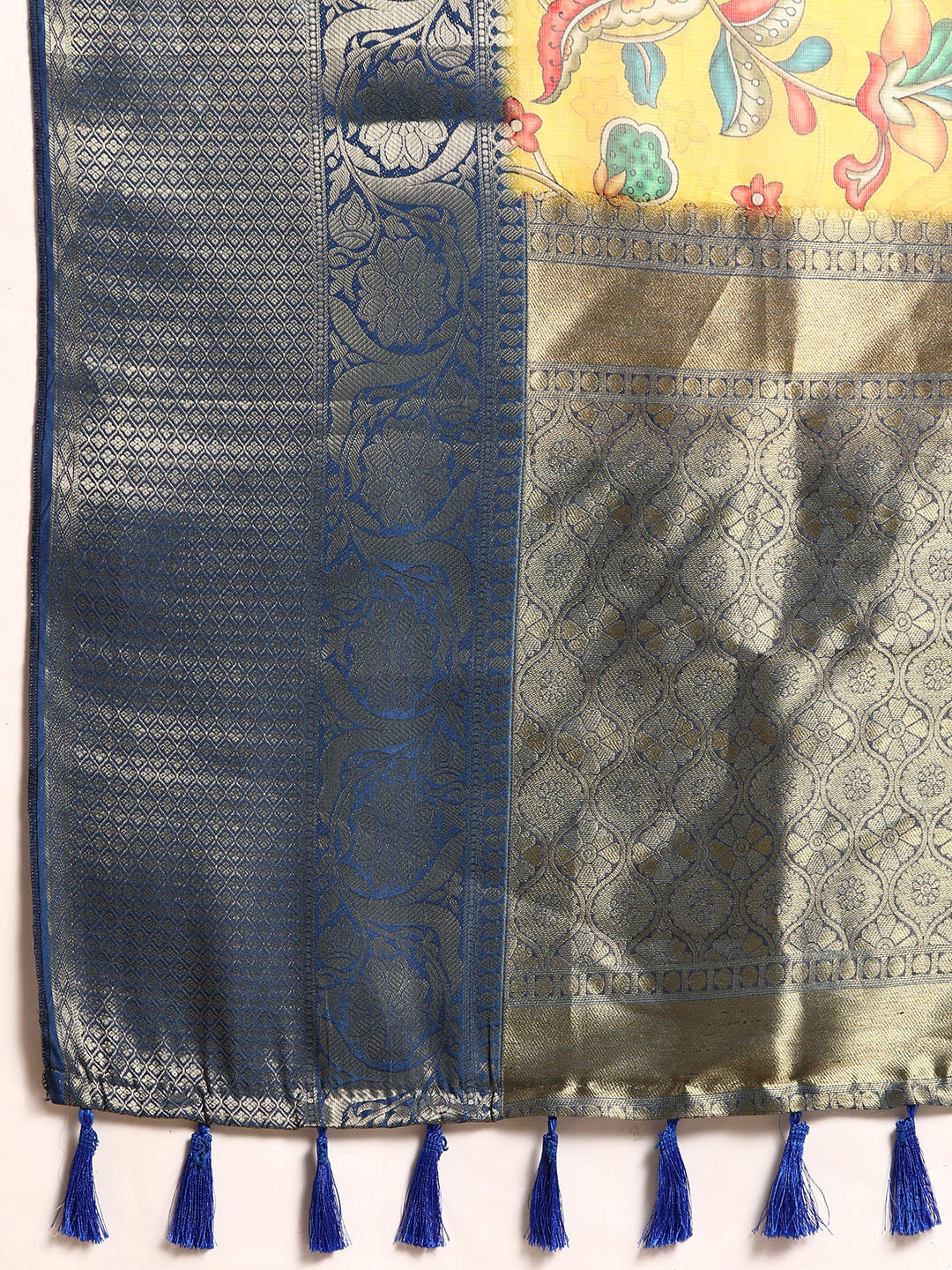 Women's Pichwai Muga Silk Digital Print Saree
