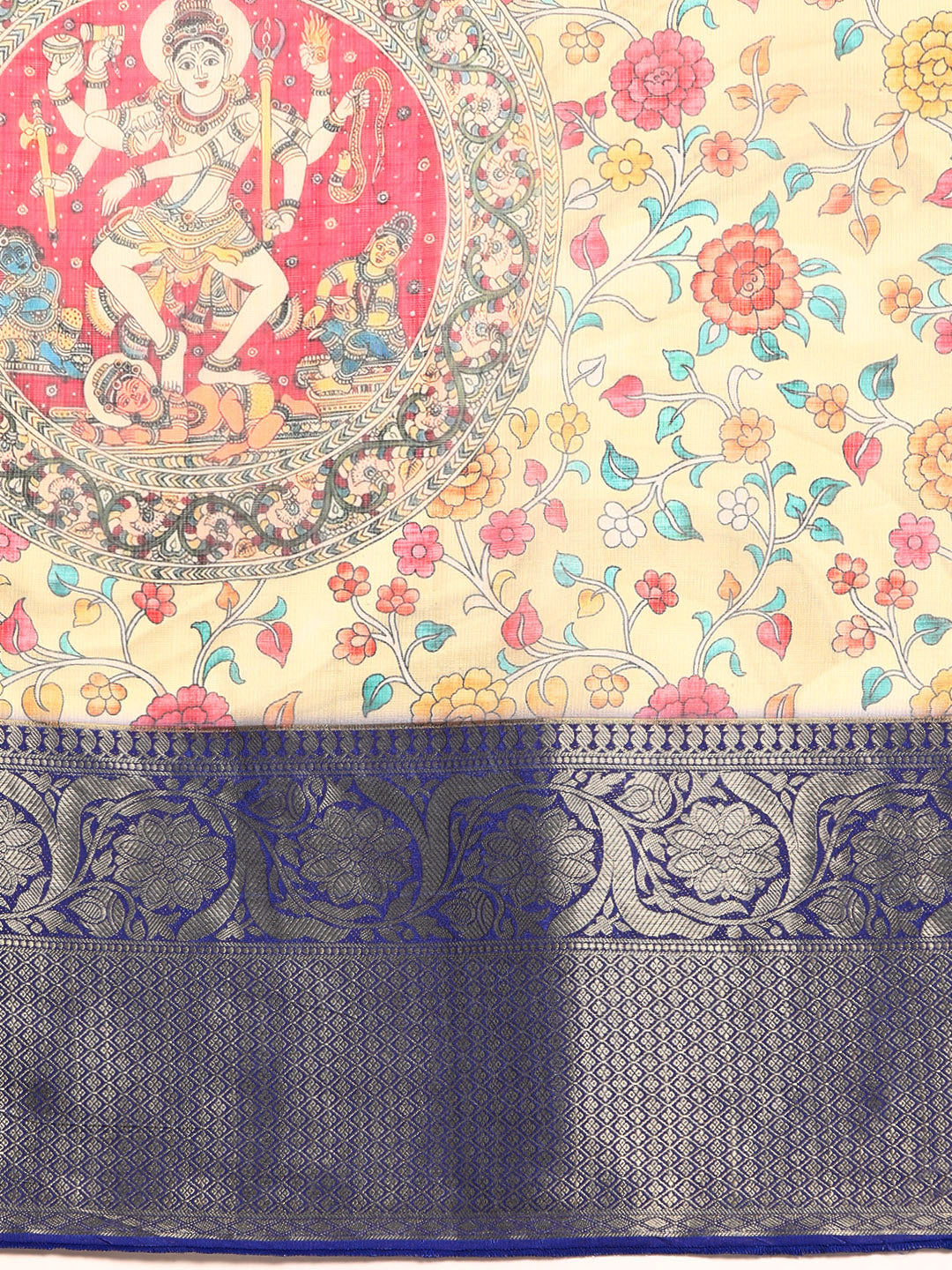 Women's Pichwai Muga Silk Digital Print Saree