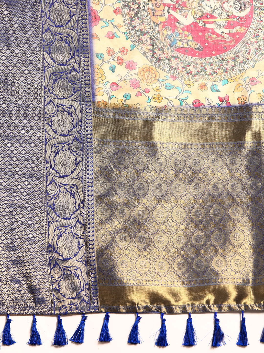 Women's Pichwai Muga Silk Digital Print Saree