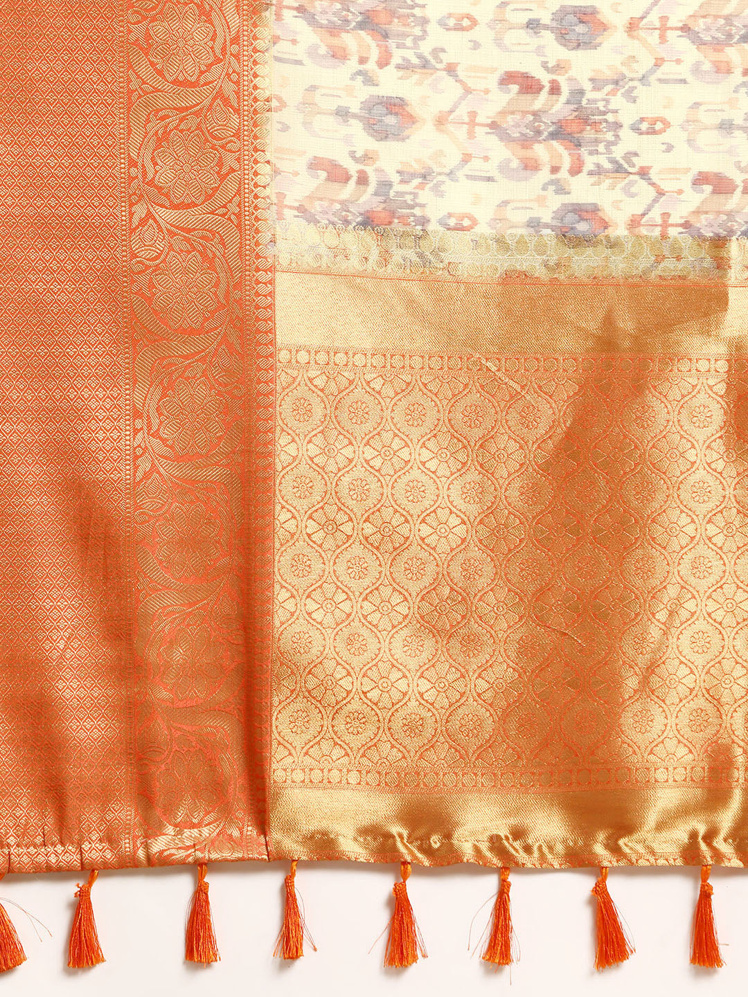 Women's Pichwai Muga Silk Digital Print Saree