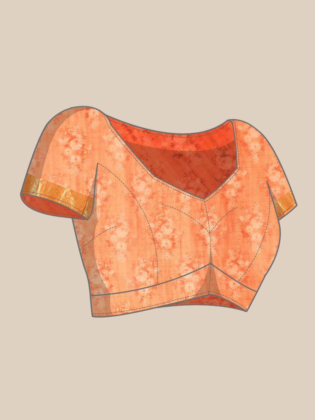 Women's Pichwai Muga Silk Digital Print Saree