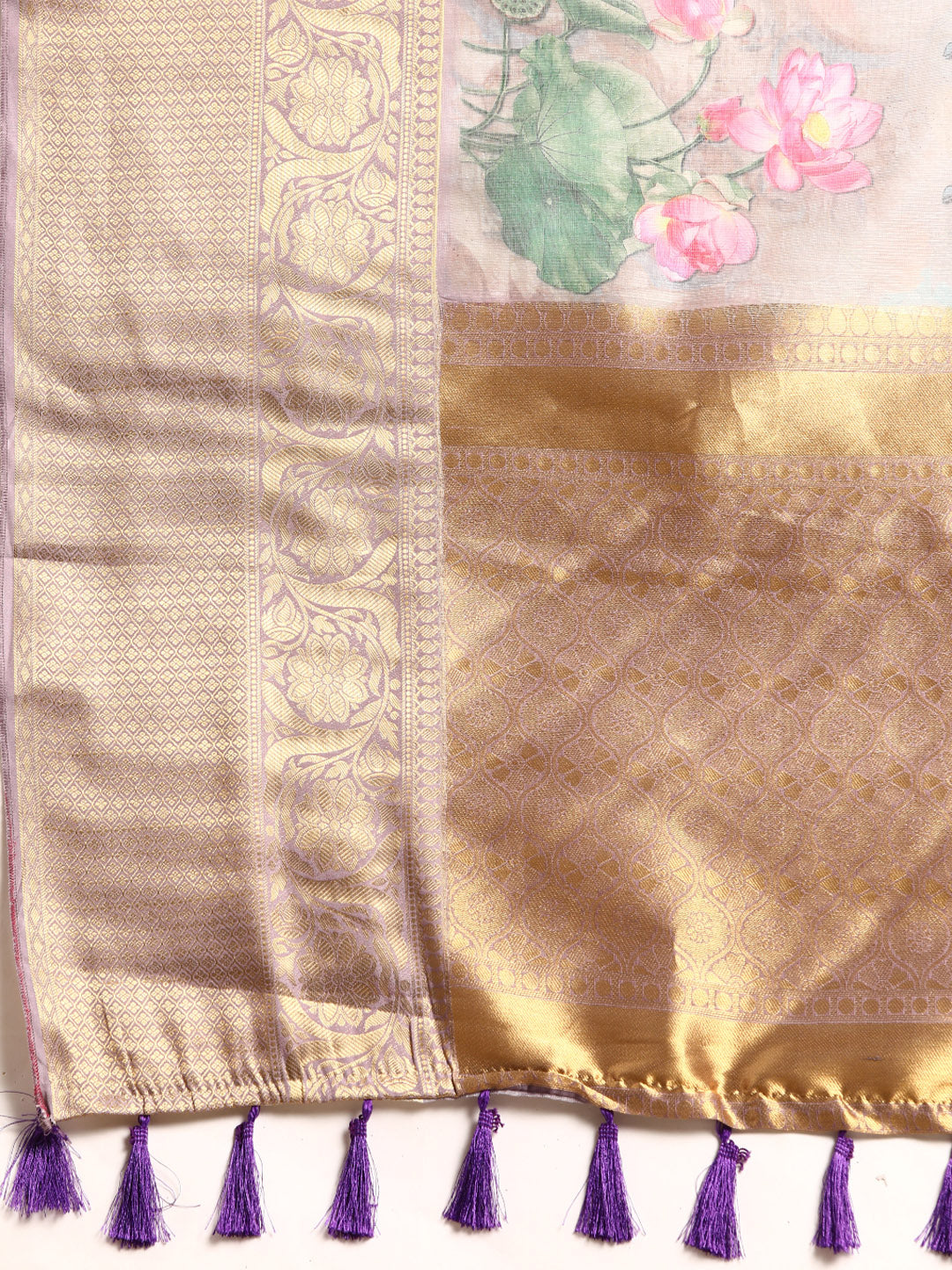 Women's Pichwai Muga Silk Digital Print Saree