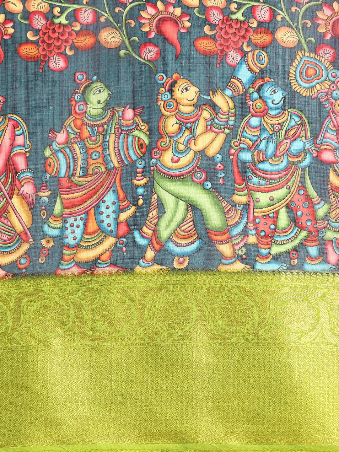 Women's Pichwai Muga Silk Digital Print Saree