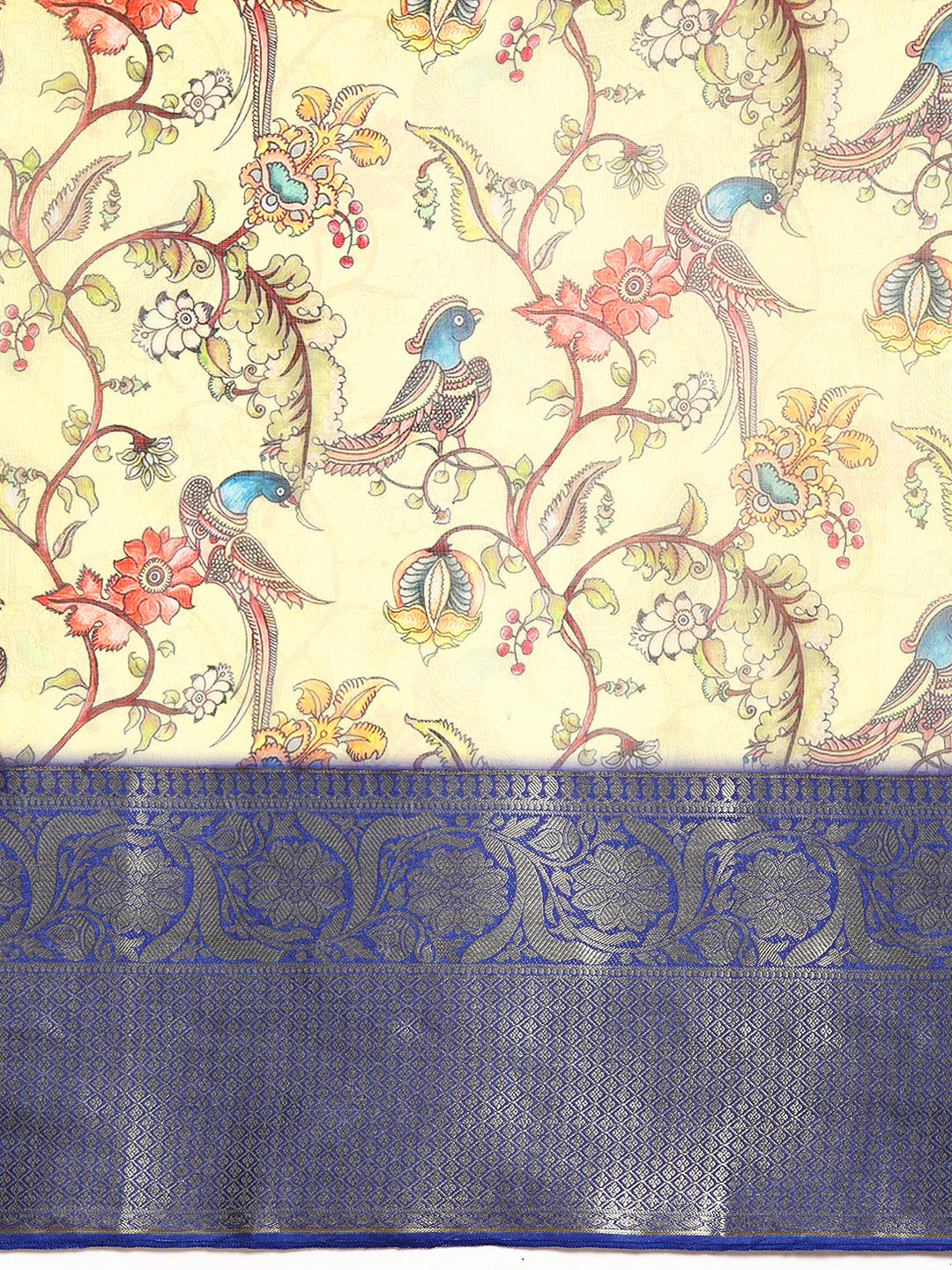 Women's Pichwai Muga Silk Digital Print Saree