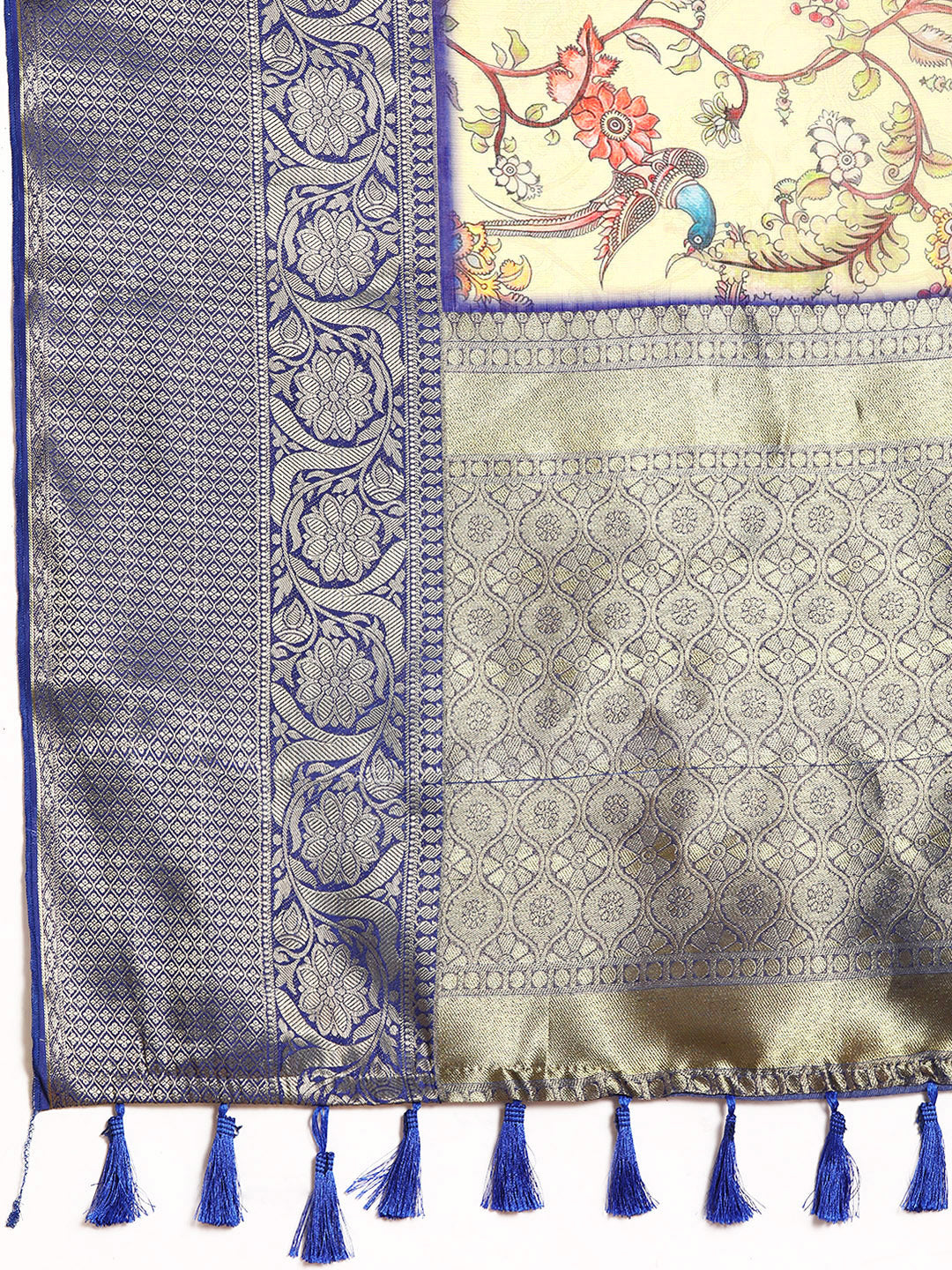 Women's Pichwai Muga Silk Digital Print Saree
